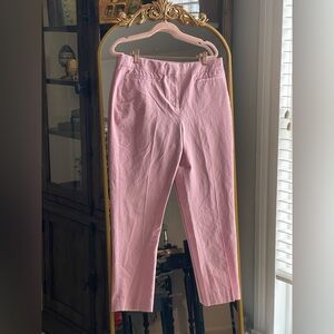 JCrew NWT French girl ankle crop pant in pink Italian cotton